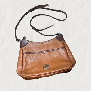 Dooney & Bourke Tan and Brown Leather Shoulder Bag